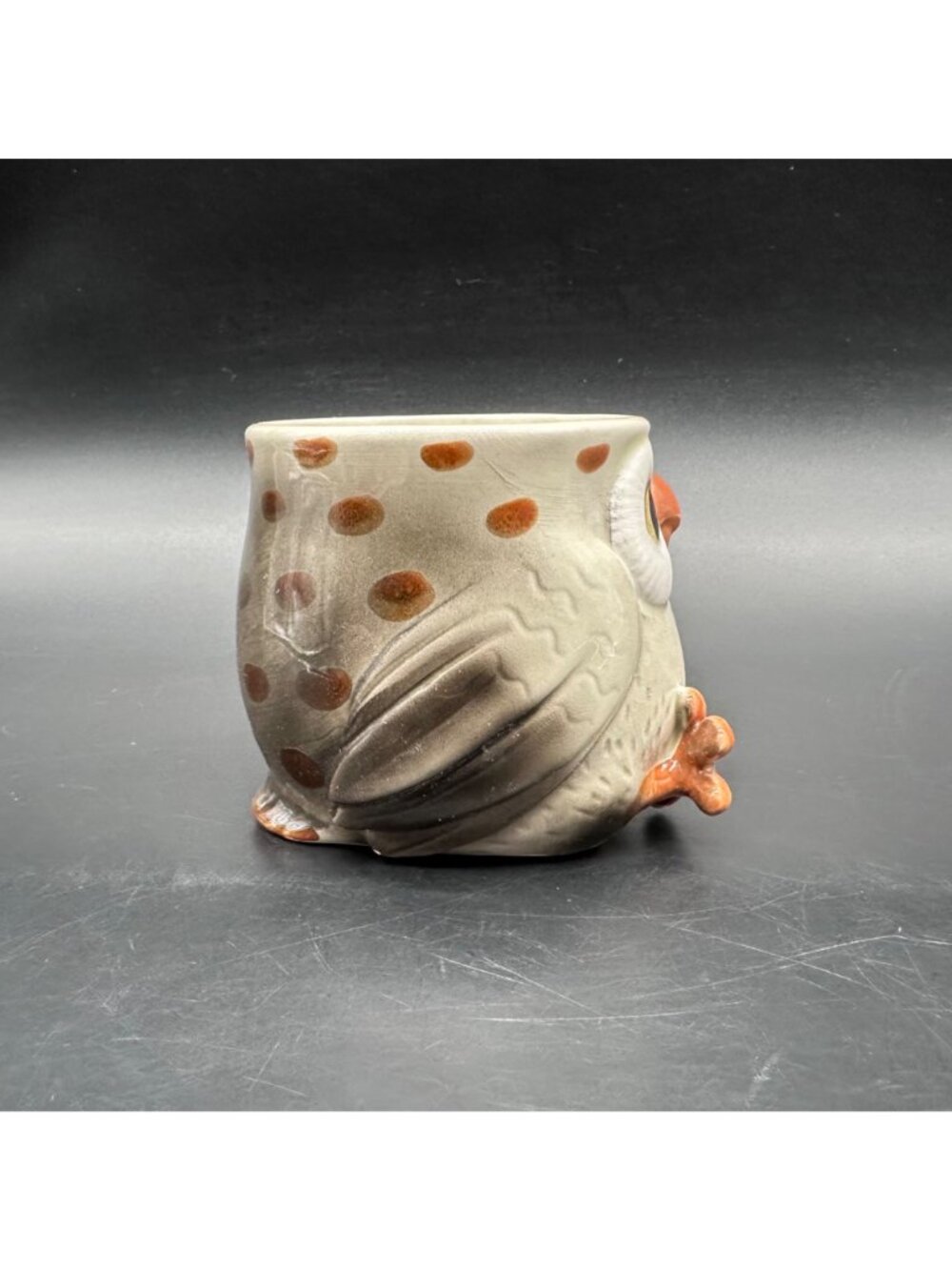 Vintage Owl Mug Fitz And Floyd 1978 Japan Ceramic Brown Orange Quirky Coffee Cup - Picture 5 of 9